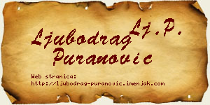 Ljubodrag Puranović vizit kartica